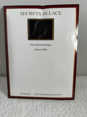 Secrets in Lace Women's Black Nylon Stockings